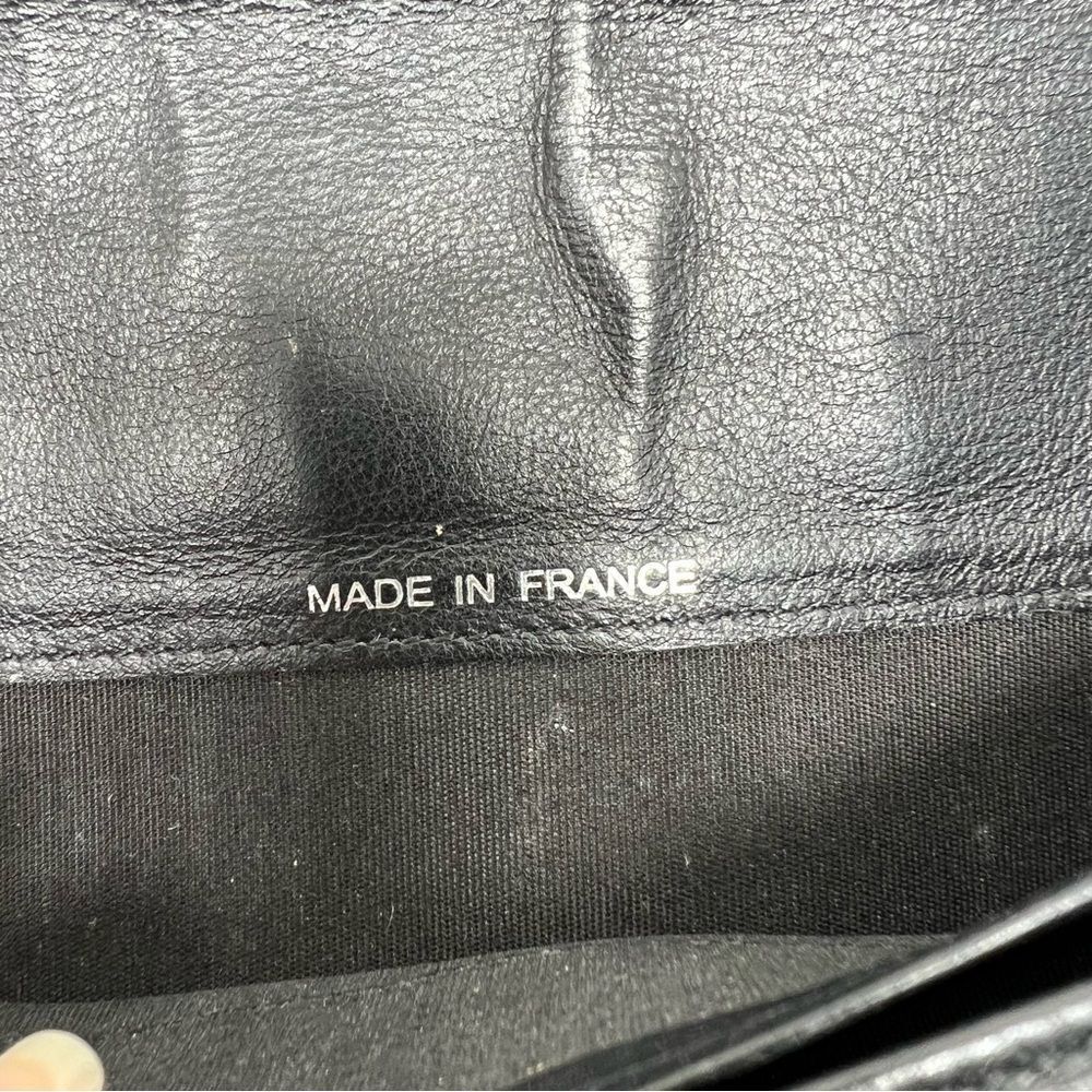 Chanel Quilted Black Patent Leather Zip Around Wallet - Picture 6 of 9
